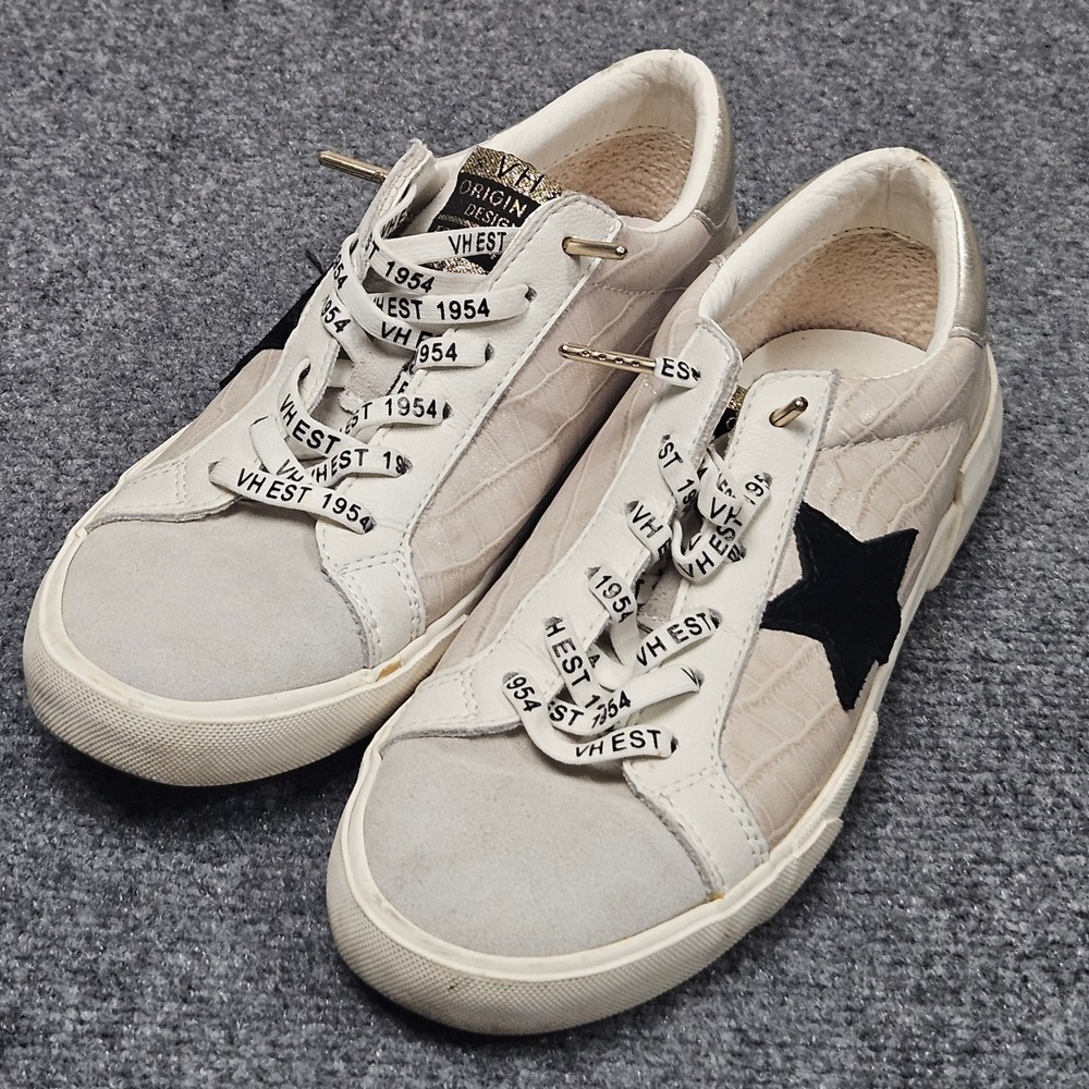 Vintage Havana Dennis Sneakers Womens 7 White‎ Wild Croco Star Low Top Shoes
